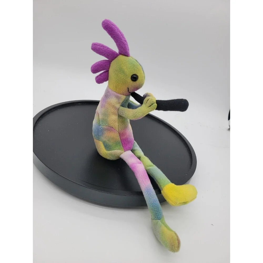 Vintage 1998 Plush Stuffed Kokopelli Bean Doll Playing Flute Multi-colored